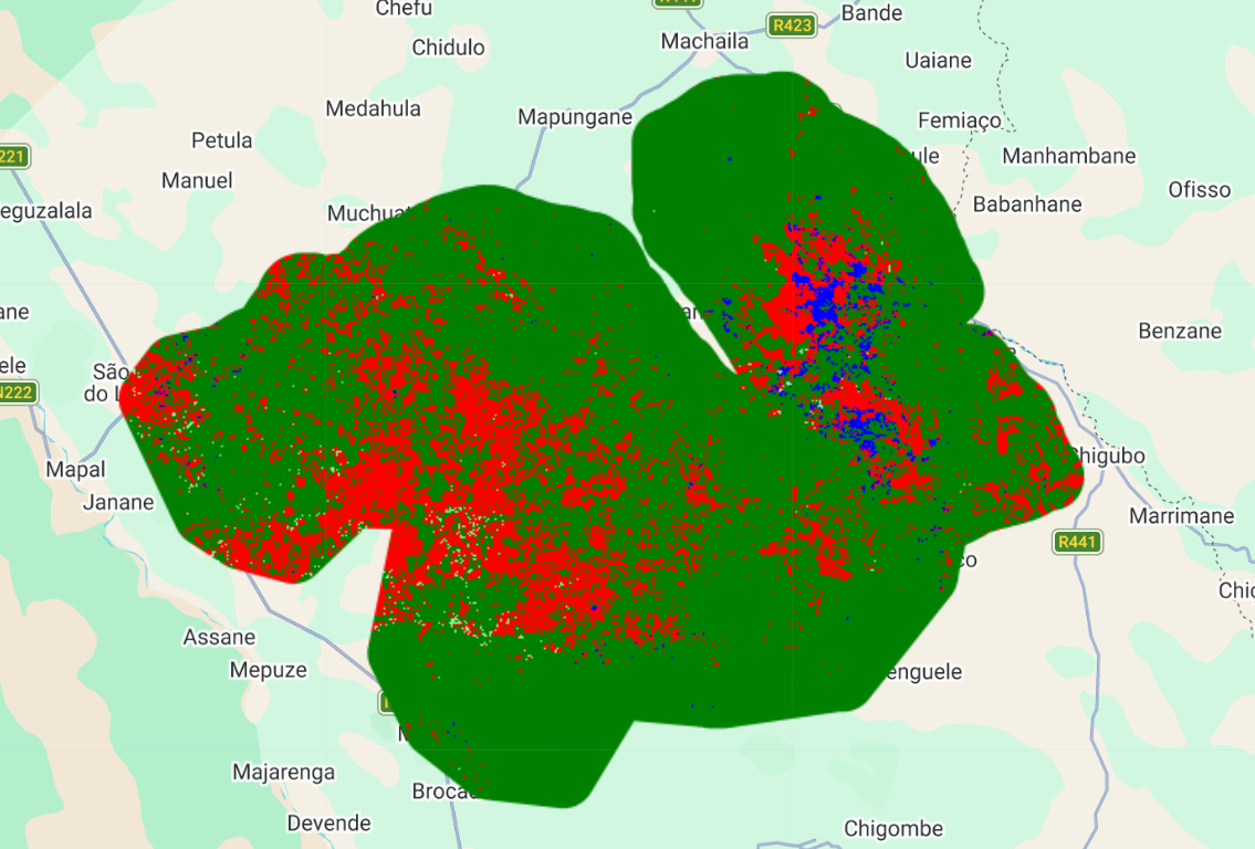 Mapa final de Uso e Cobertura do Solo (LULC) em 2024 classificado via CART no Google Earth Engine.